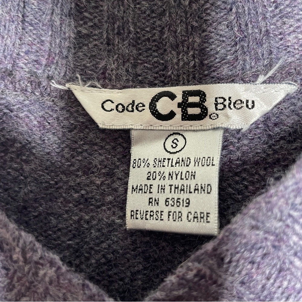 Code Bleu Wool Blend V Neck Winter Fair Isle Patt… - image 2